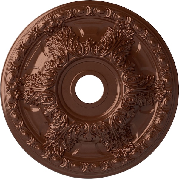 Ekena Millwork Granada Ceiling Medallion (Fits Canopies up to 7 1/8"), 23 3/8"OD x 3 5/8"ID x 2 1/2"P, Copper Penny CM23GACPS - main